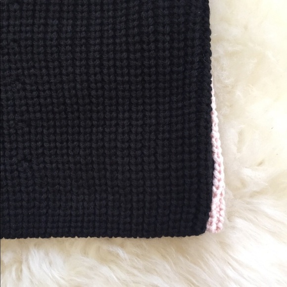 Topshop Contrast Back Chunky Black & Pink Sweater - Picture 7 of 7